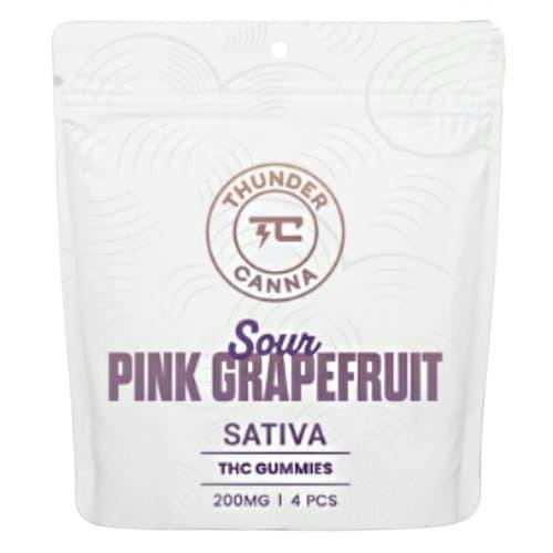 Thunder Canna - Sour Pink Grapefruit - 200mg Gummies (4x50mg)
