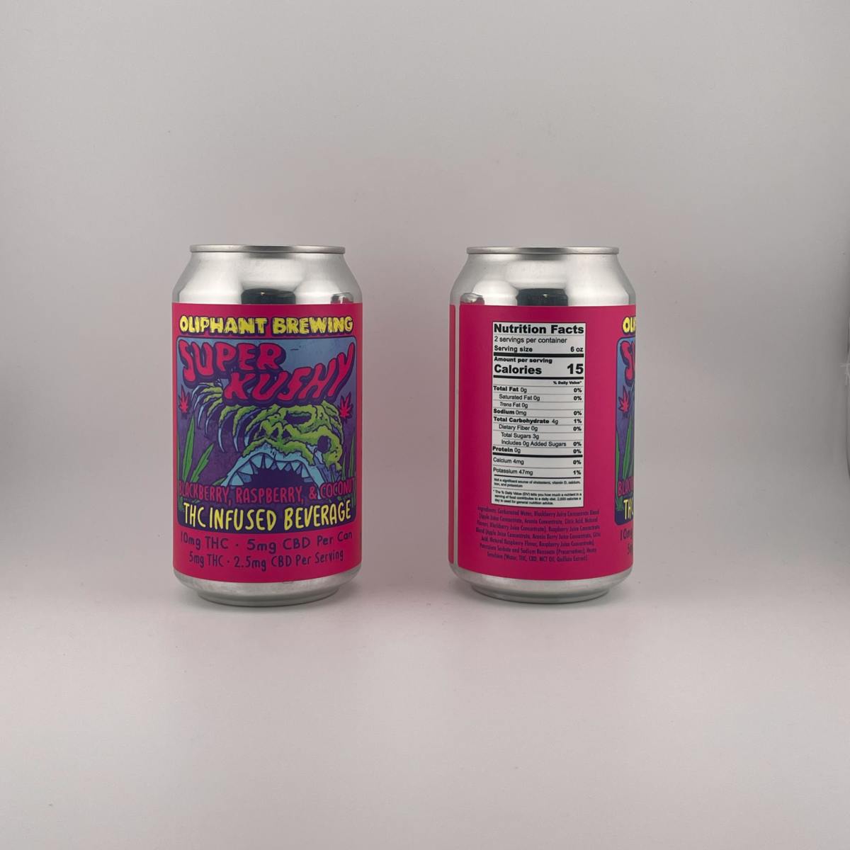 Super Kushy | Blackberry, Raspberry, Coconut | THC + CBD Beverage