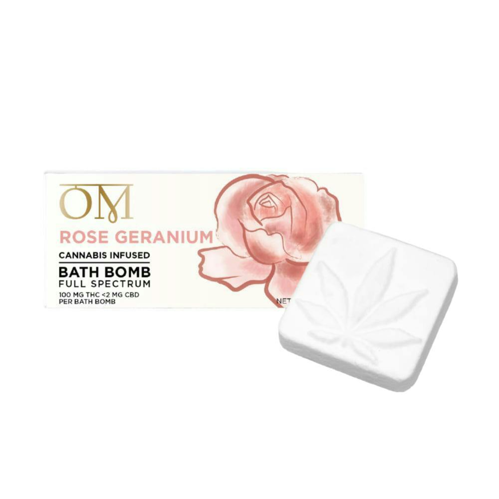 OMLiving - Rose Geranium Bath Bomb | 100MG THC