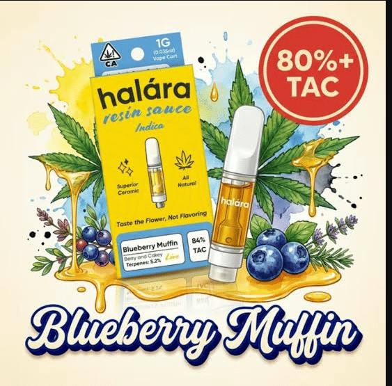 Halara - Blueberry Muffin | 1g Live Resin Sauce Cartridge