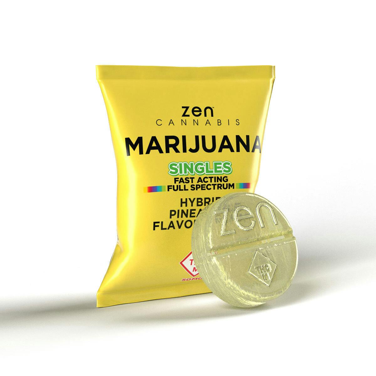 Zen | Gummy | Hybrid Pineapple 50mg at Flora Farms Sikeston Dispensary