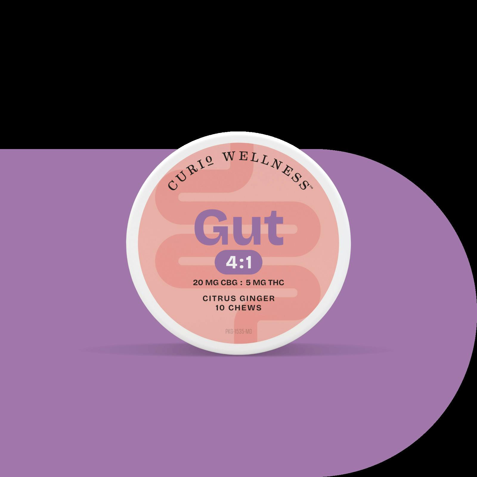Curio Wellness | Gummies | Citrus Comfort 4:1 Chews 50mg