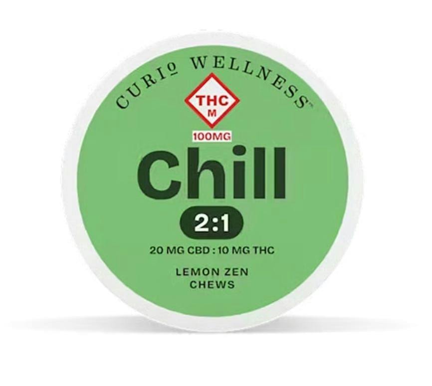 Curio Wellness | Gummies | Lemon Zen 2:1 Chews 100mg