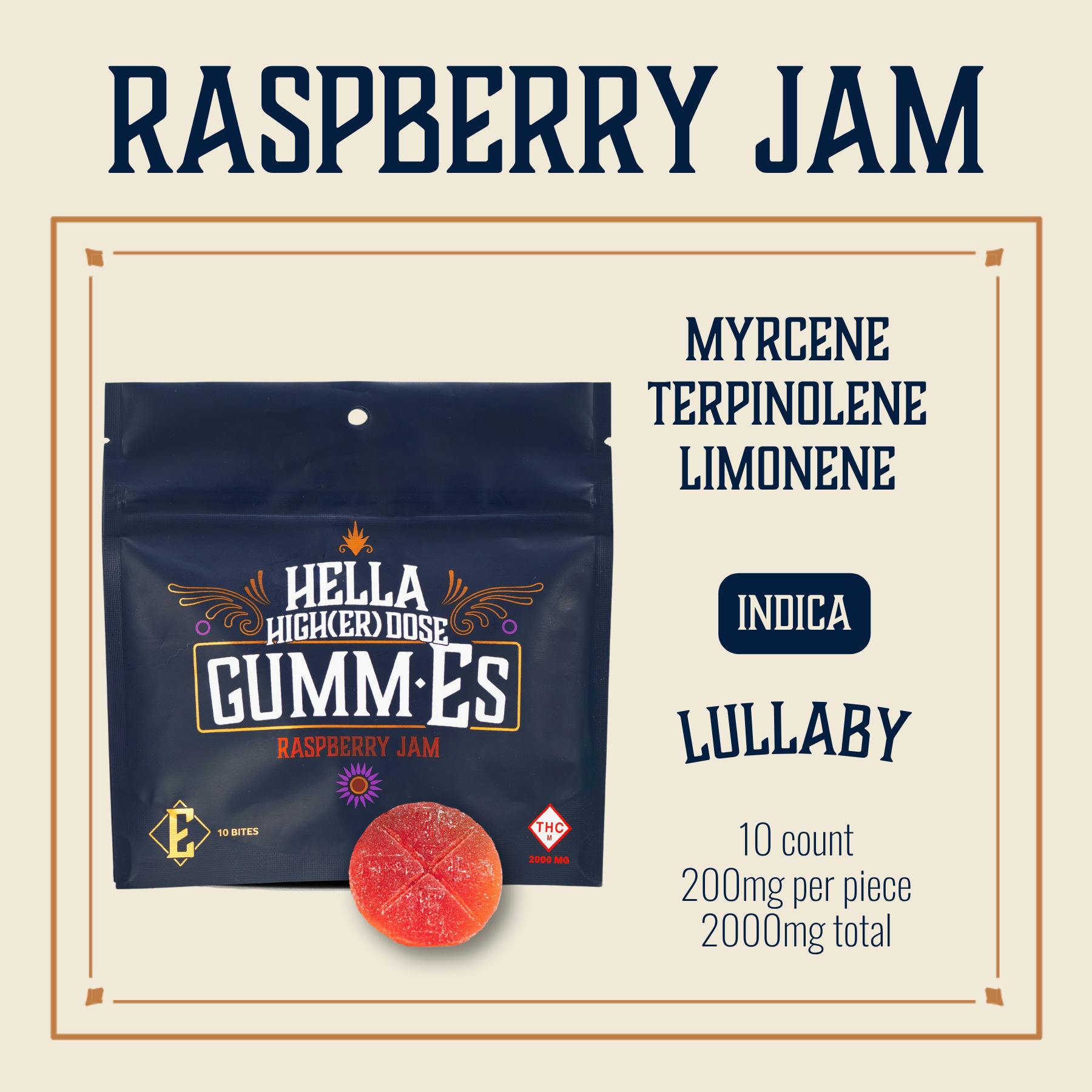 Elevate | Gummies | Raspberry Jam 10pk 2000mg