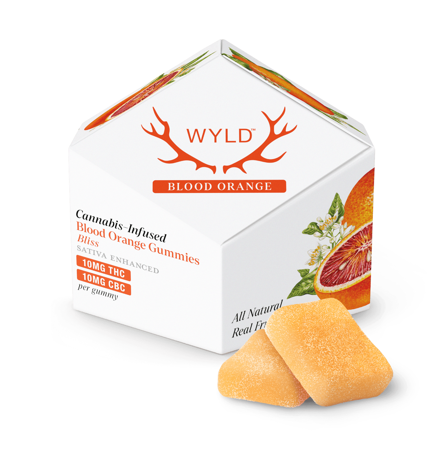 Blood Orange Gummies | 10pc 200mg 1:1 (THC:CBC) | Wyld