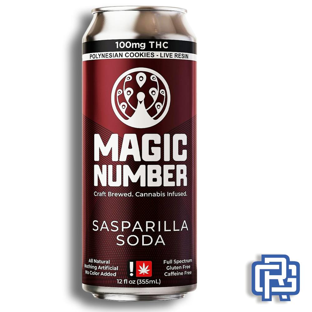 Sasparilla Nano Soda | 12oz 100mg (THC) | Magic Number