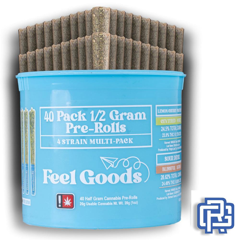Lemon Cherry Gelato, Timmeh, Extra Gelato, and Super Runtz Pre-Rolls | 0.5g 40pk | Feel Goods