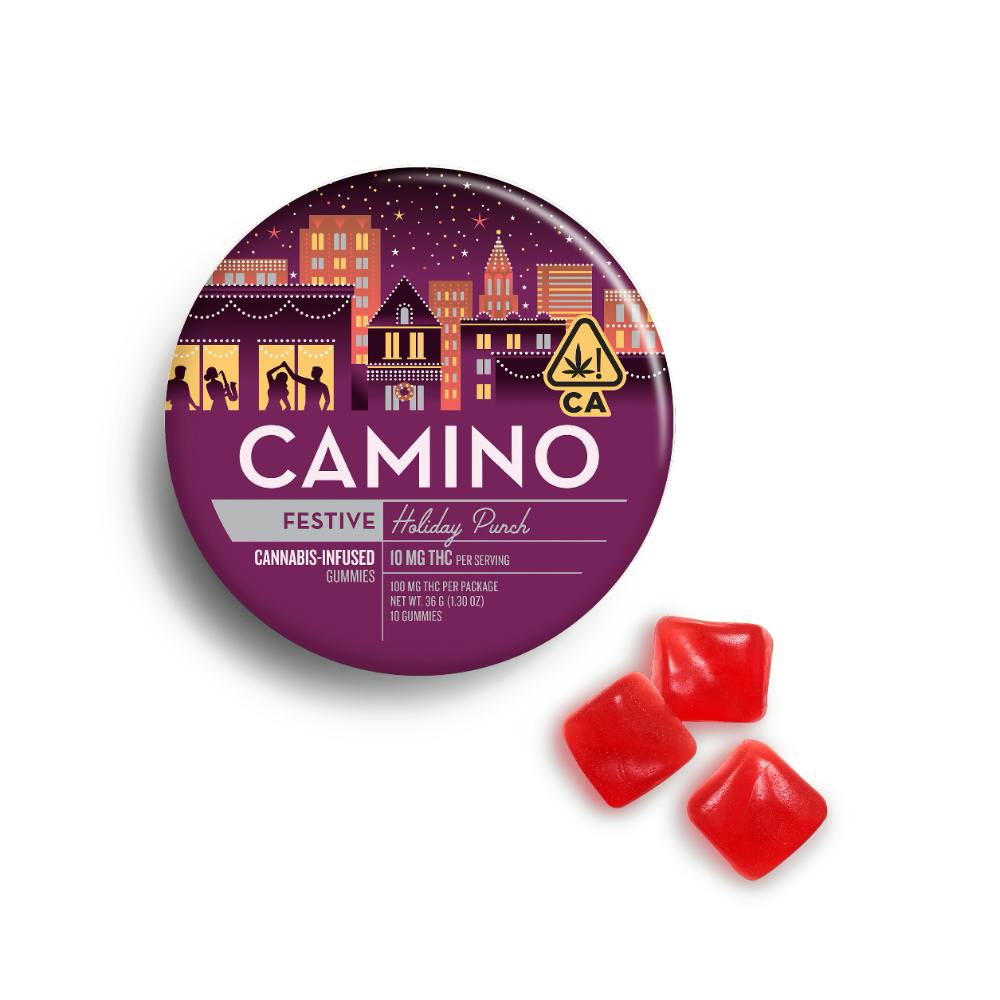 'Festive' Holiday Punch [10pk] (100mg THC) | Camino - Gummies