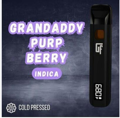 The Growfather Grandaddy Purp Berry Cold Pressed Live Rosin Terpe Disposable 1g