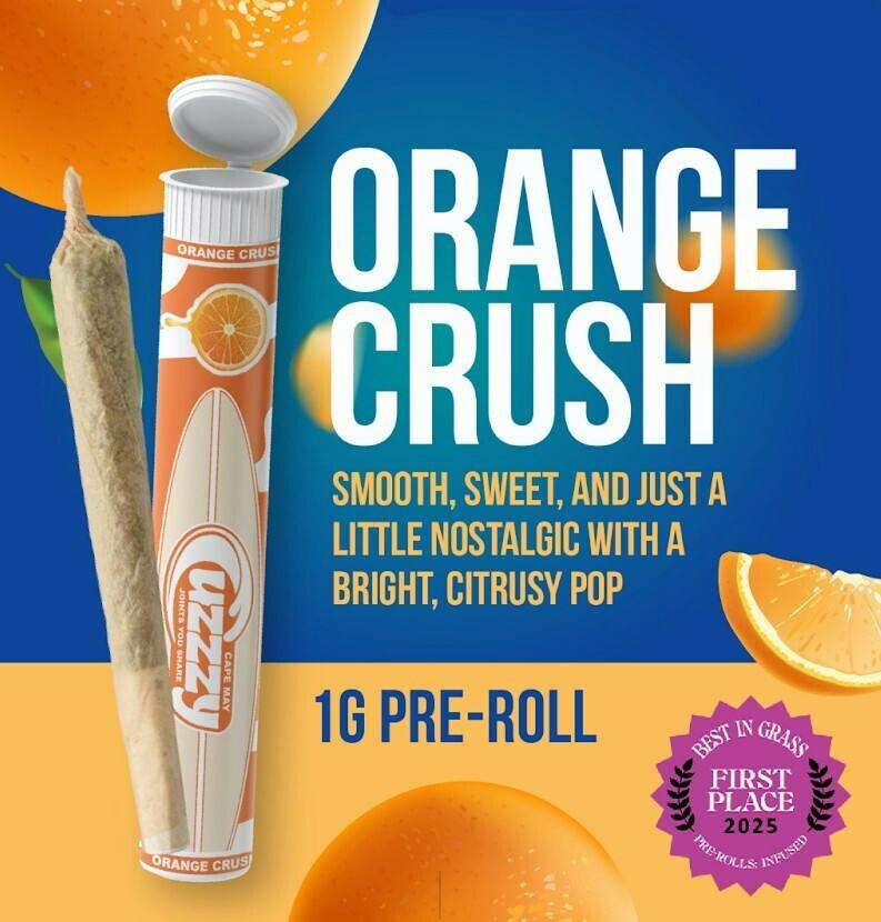 Cuzzzy Cape May Orange Crush Live Resin Infused Pre-Roll 1g