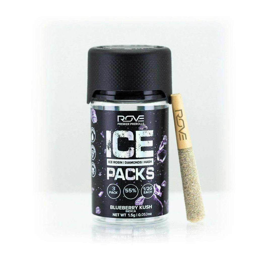 Blueberry Kush | Infused Ice Packs (Rosin, Hash, and Diamonds) | 3x 0.5g