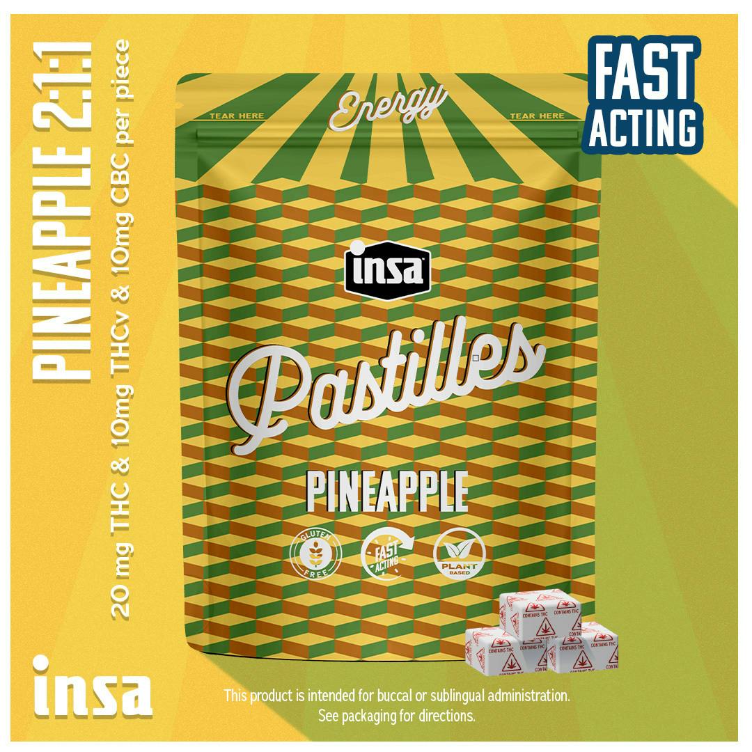 Pineapple Diamond Infused Pastilles [2:1:1 THC:THCV:CBC] 20ct