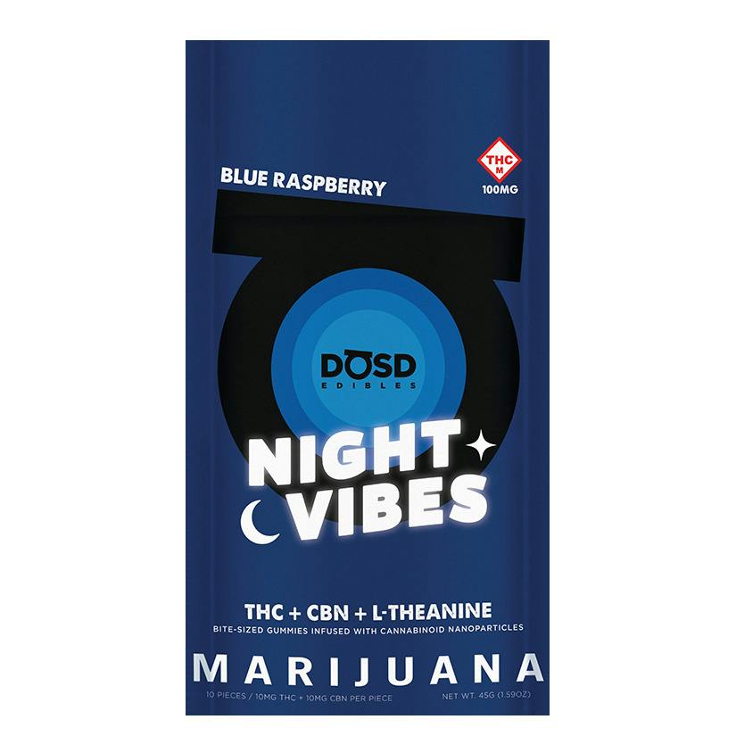 Gummies | DOSD Blue Raspberry Night Vibes 1:1 10pk