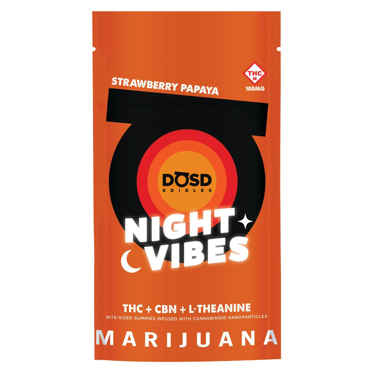 Gummies | DOSD Strawberry Papaya Night Vibes 1:1 10pk