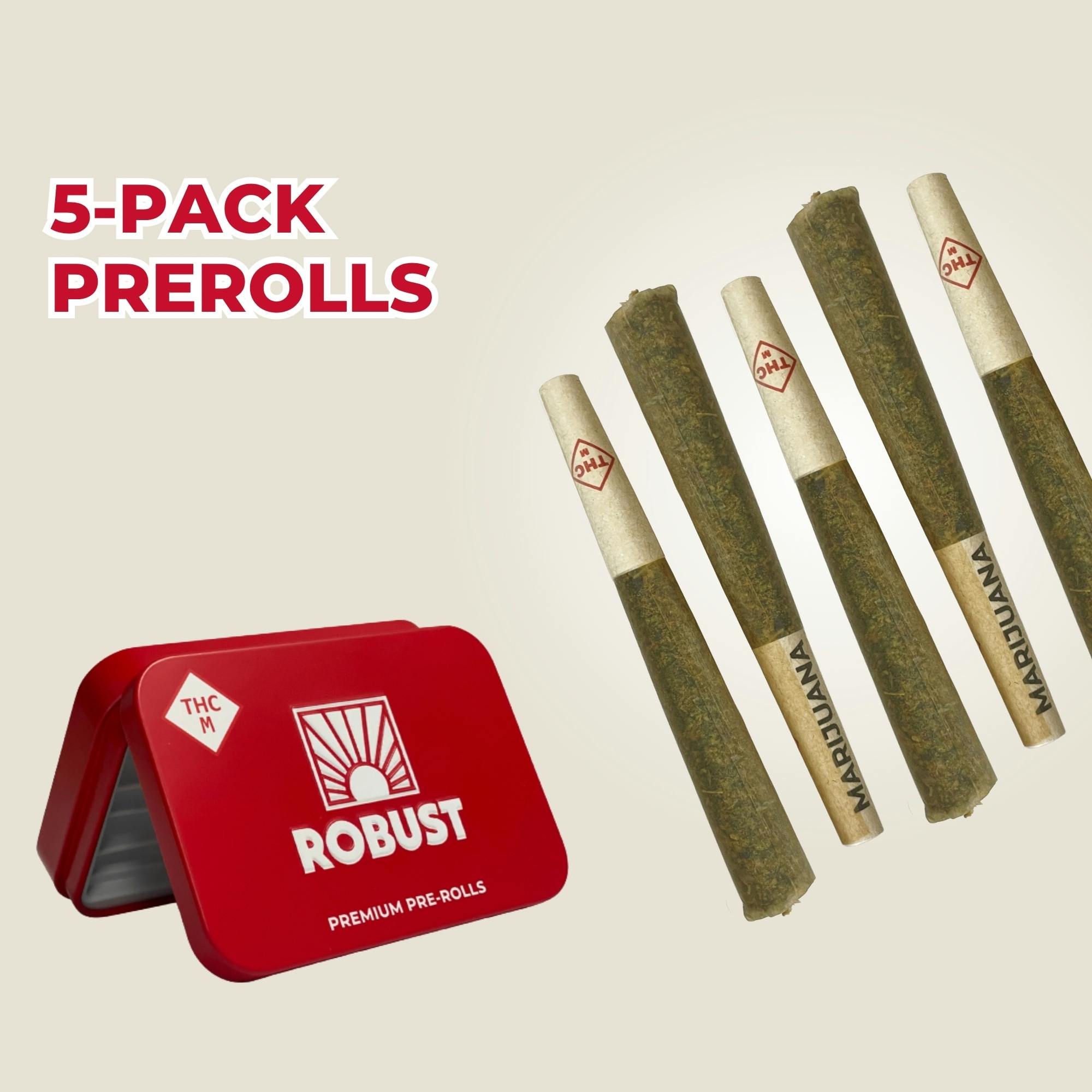 Pre-Rolls 5pk 0.5g | Robust GMO Mints
