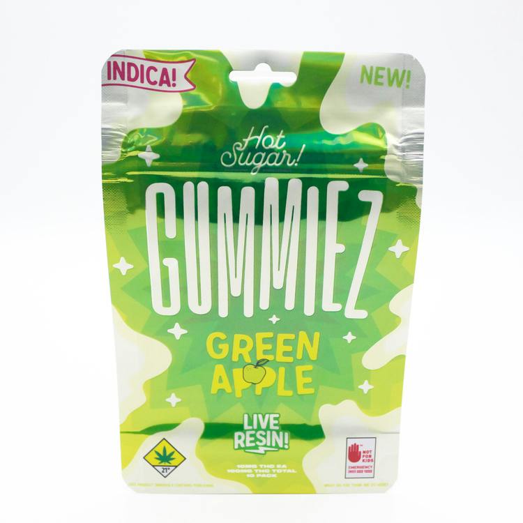 HSG:: Live Resin Gummiez - Green Apple Indica | 10 Pack