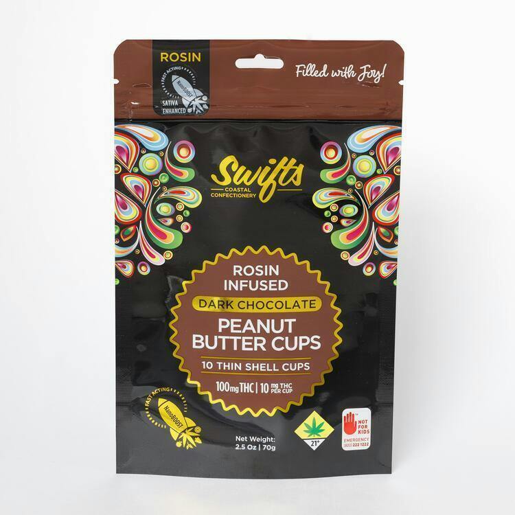 GL:: Dark Chocolate Peanut Butter Cups Rosin Sativa Infused | 10pk