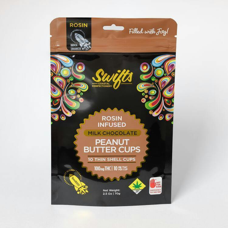 GL:: Milk Chocolate Peanut Butter Cups Sativa Rosin Infused | 10 Pack