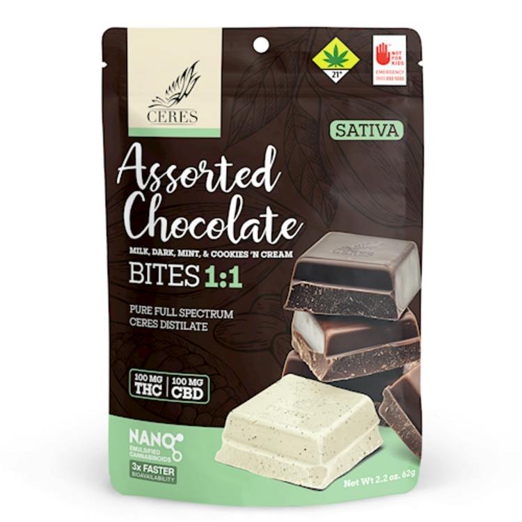 CER:: Assorted Chocolate Bites 1:1 Sativa | 10pk