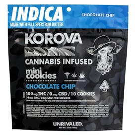 Korova | Indica | Chocolate Chip Mini Cookies | 100 mg