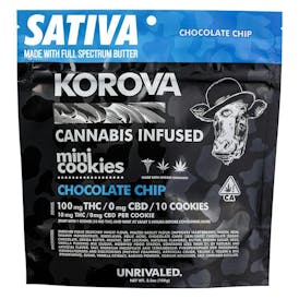 Korova | Sativa | Chocolate Chip Mini Cookies | 100 mg