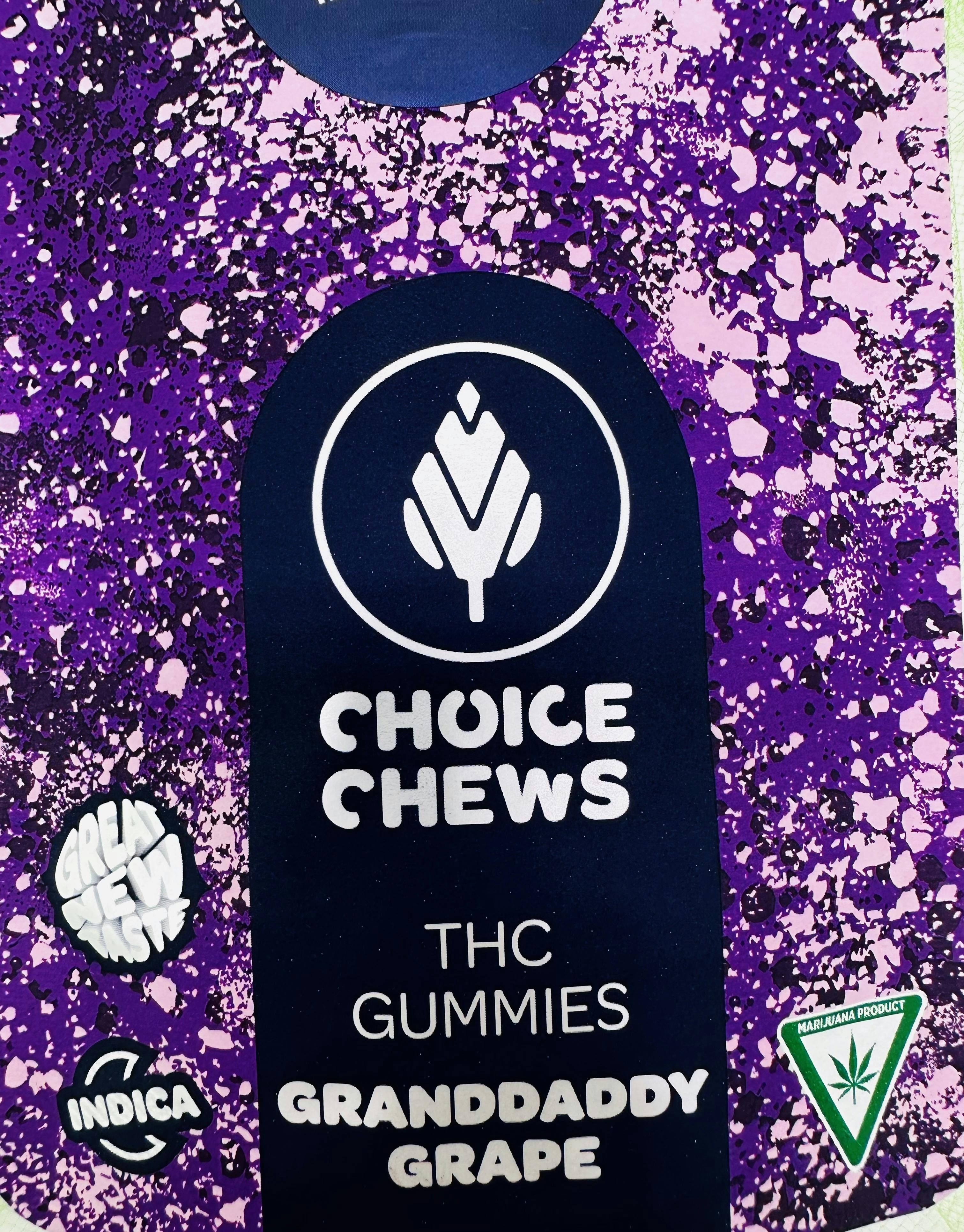 Choice - Gummies - Granddaddy Grape - 200mg (Indica)
