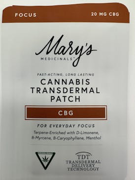 Mary's Medicinals-Transdermal-Patches-Focus-(20mgCBG)-Rec-MI