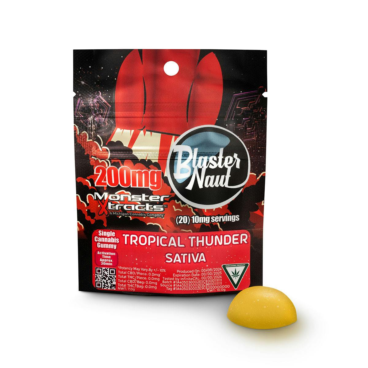 GUMMY - TROPICAL THUNDER - 200MG BLASTERNAUT - MONSTER X