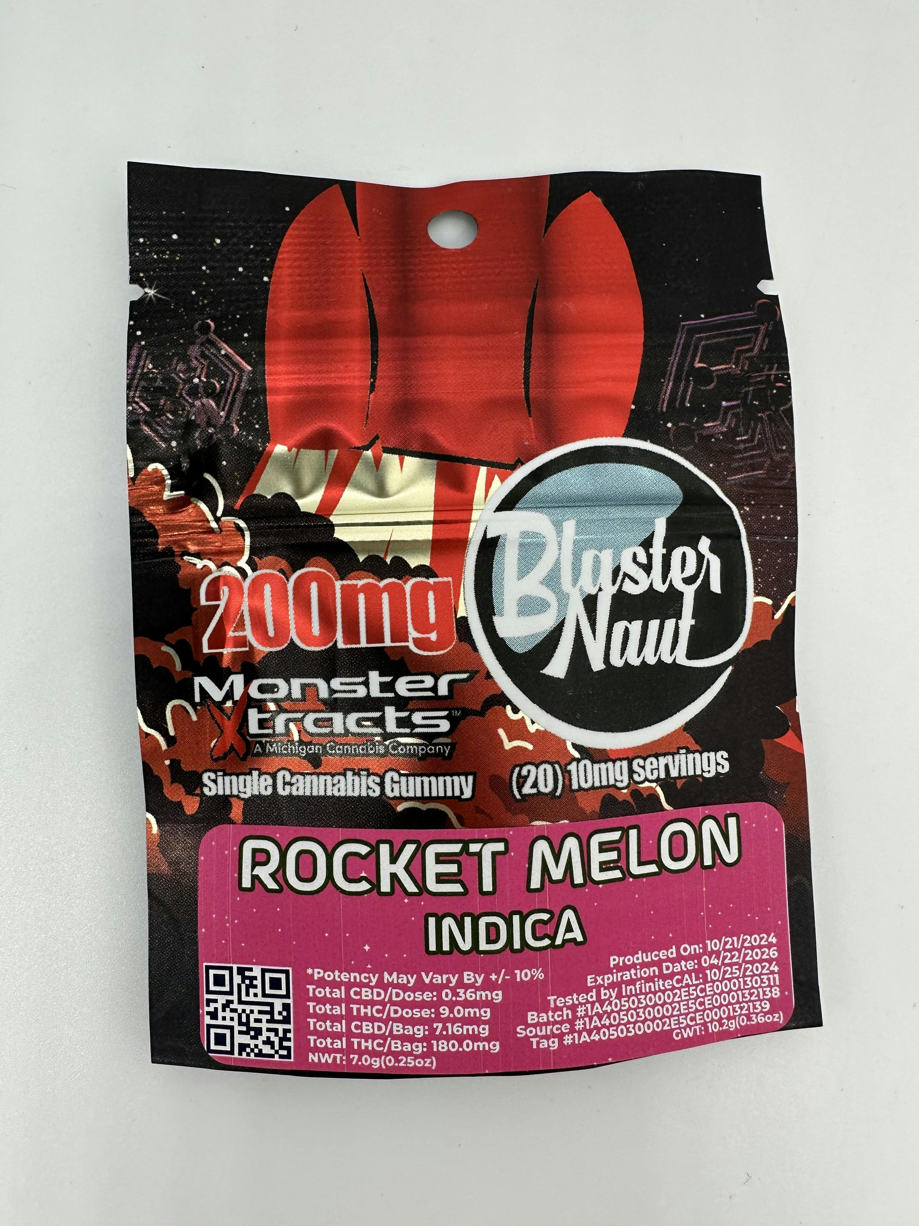 GUMMY - ROCKET MELON - 200MG BLASTERNAUT - MONSTER X cannabis product
