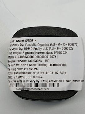 Snow G - Live Hash Rosin 2g