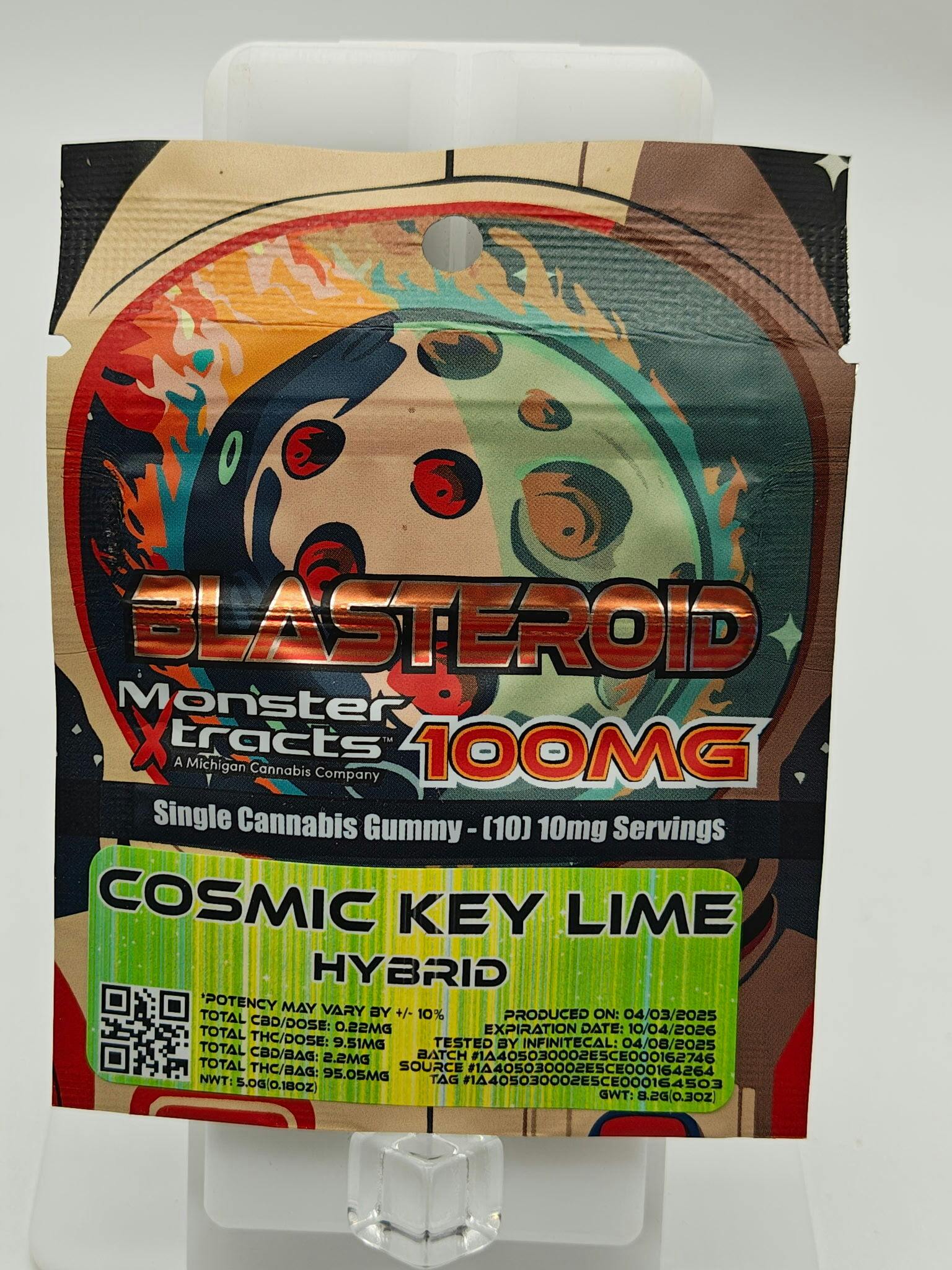 GUMMY - COSMIC KEY LIME - 100MG BLASTEROID - MONSTER X at Green Eden