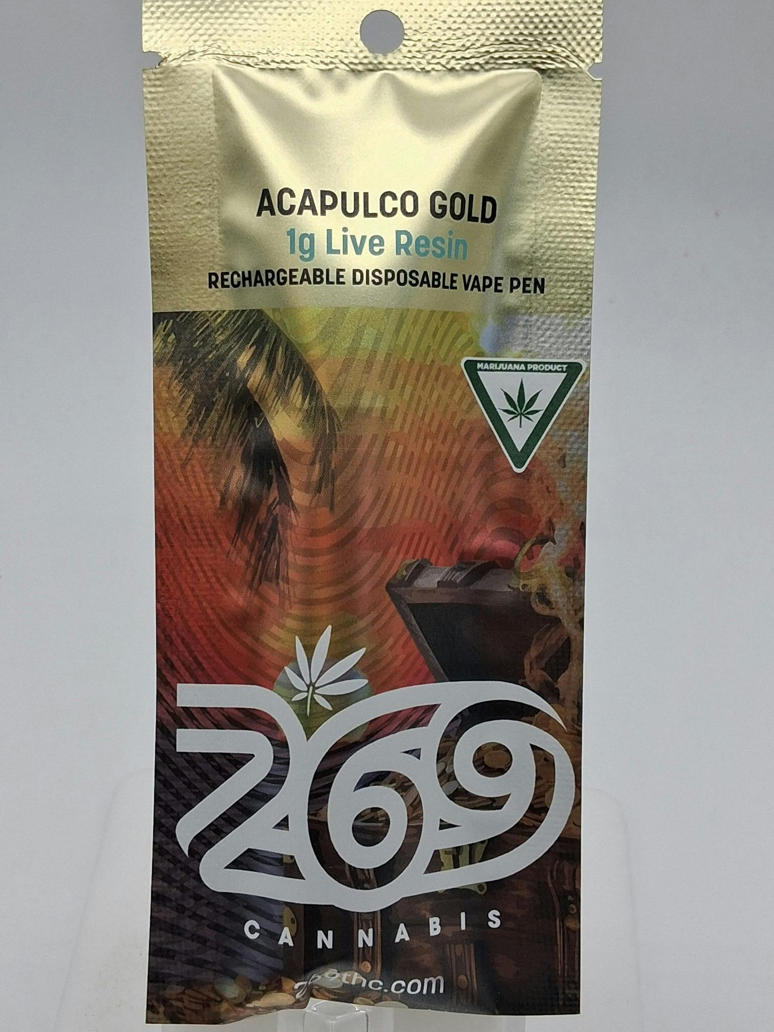 269 Cannabis - Disposable Vape Cart - Acapulco Gold - 1g