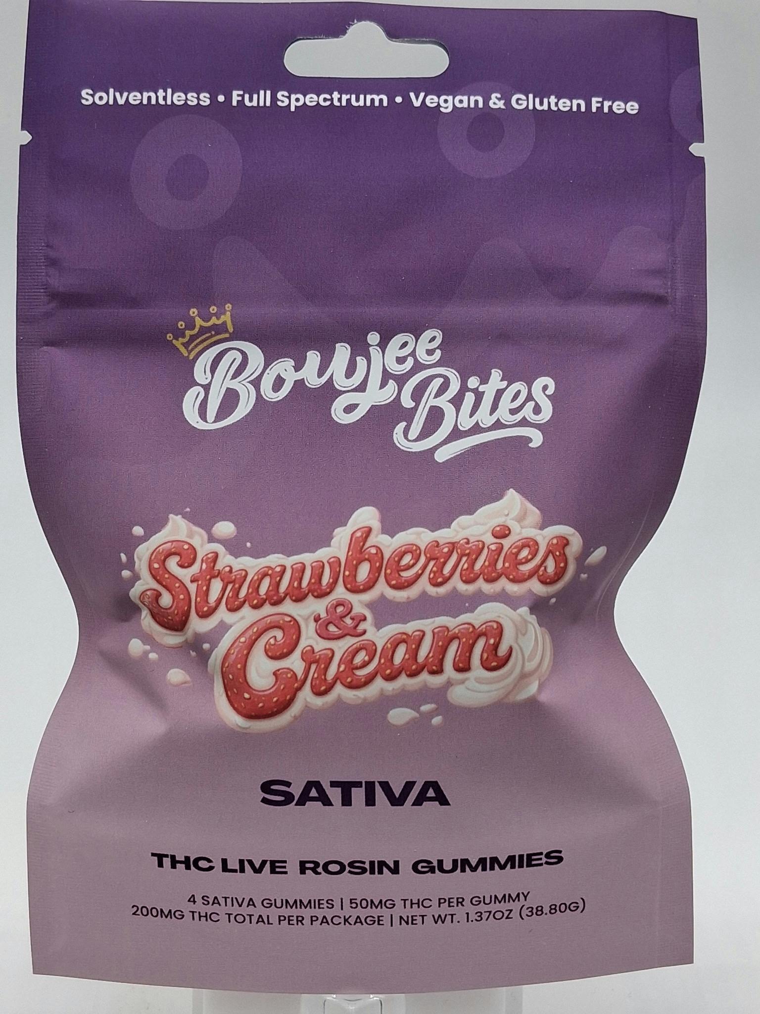 Strawberries & Ceam | 50mg | Rosin Gummy | 4 ct - Unit