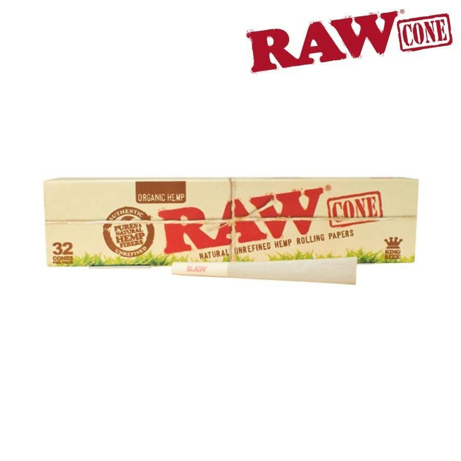RAW - Organic Pre-Rolled Cones King Size - 32 Pack