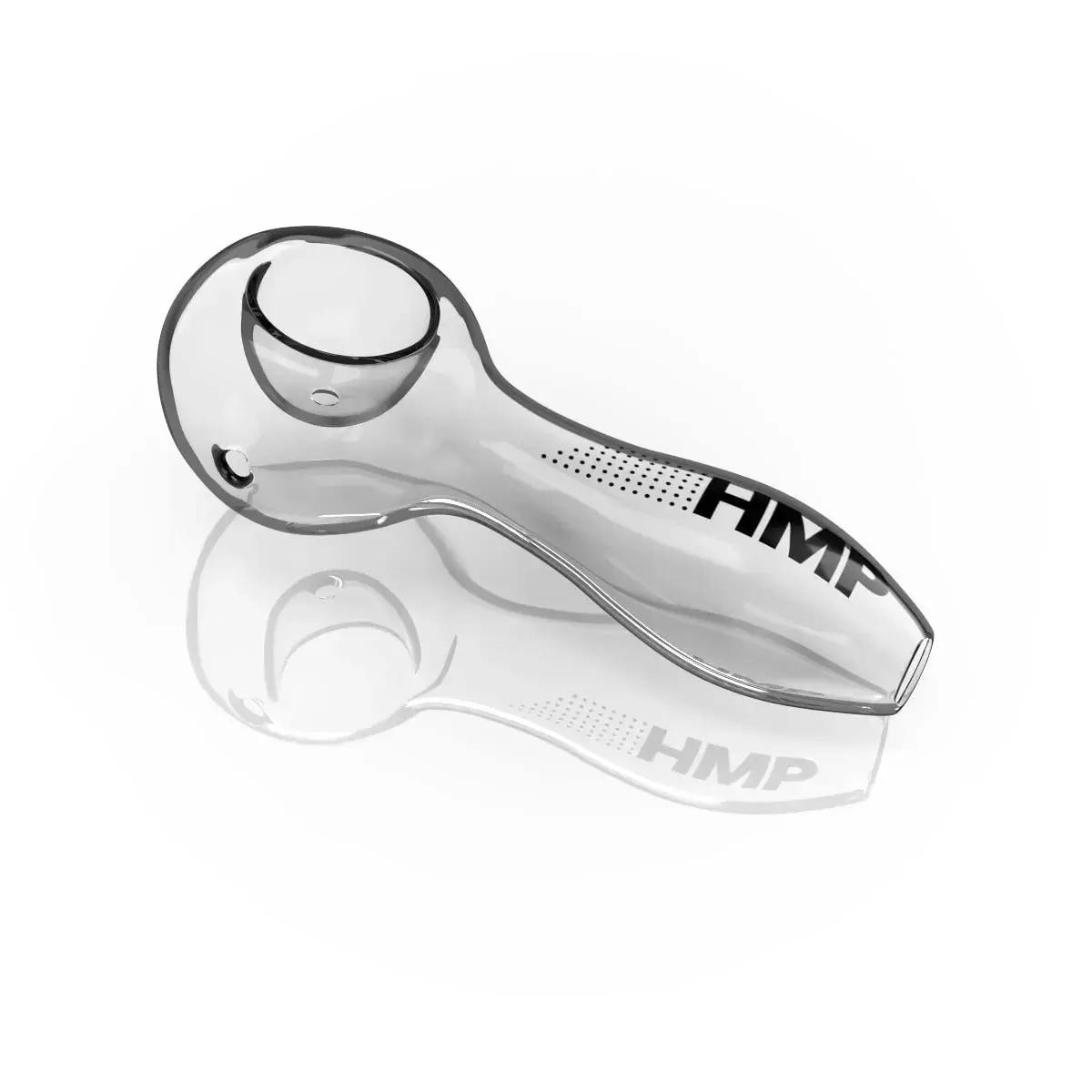 HMP - 4" Glass Spoon Pipe - Clear