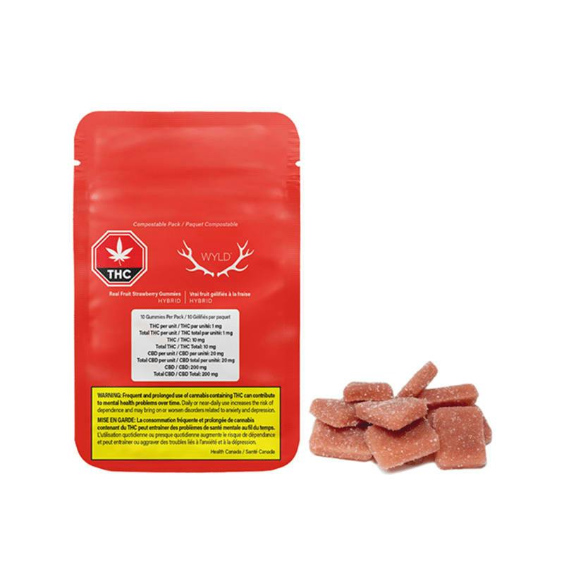 Wyld | Strawberry Gummies 20:1 (Hybrid) | 10pk