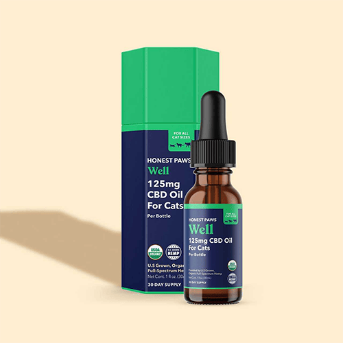 Honest Paws | CBD Oil for Cats - Well | Cat CBD Tincture | 125mg CBD