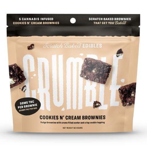 Cookies 'N Cream Brownies | 250mg [50mg/piece]