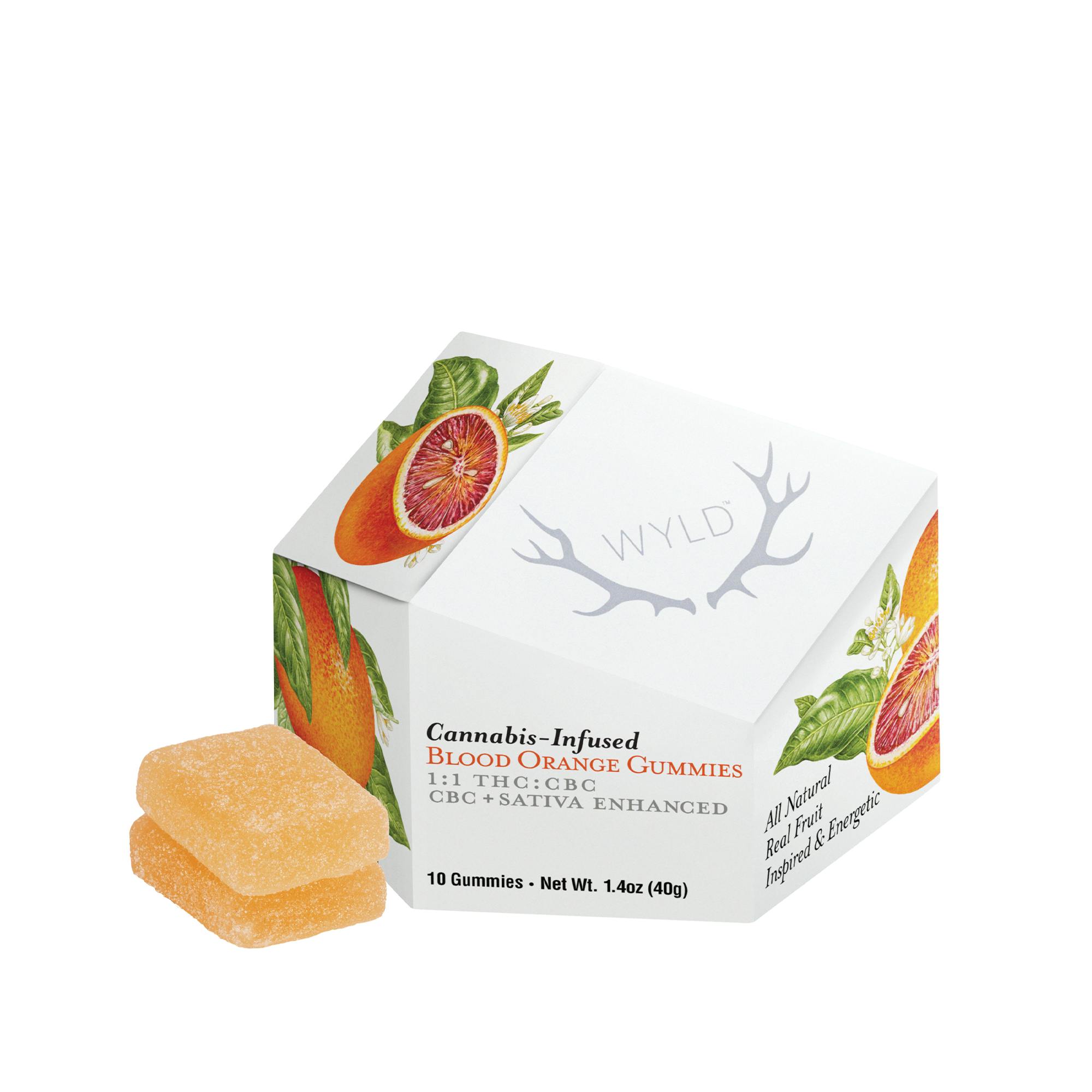 Blood Orange 1:1 THC:CBC Sativa Enhanced Gummies | 100mg | 10ct | 10mg/ea