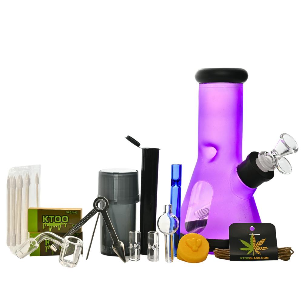 Frosted Bong 15-in-1 Ultimate Smoke Box - 8" - Purple