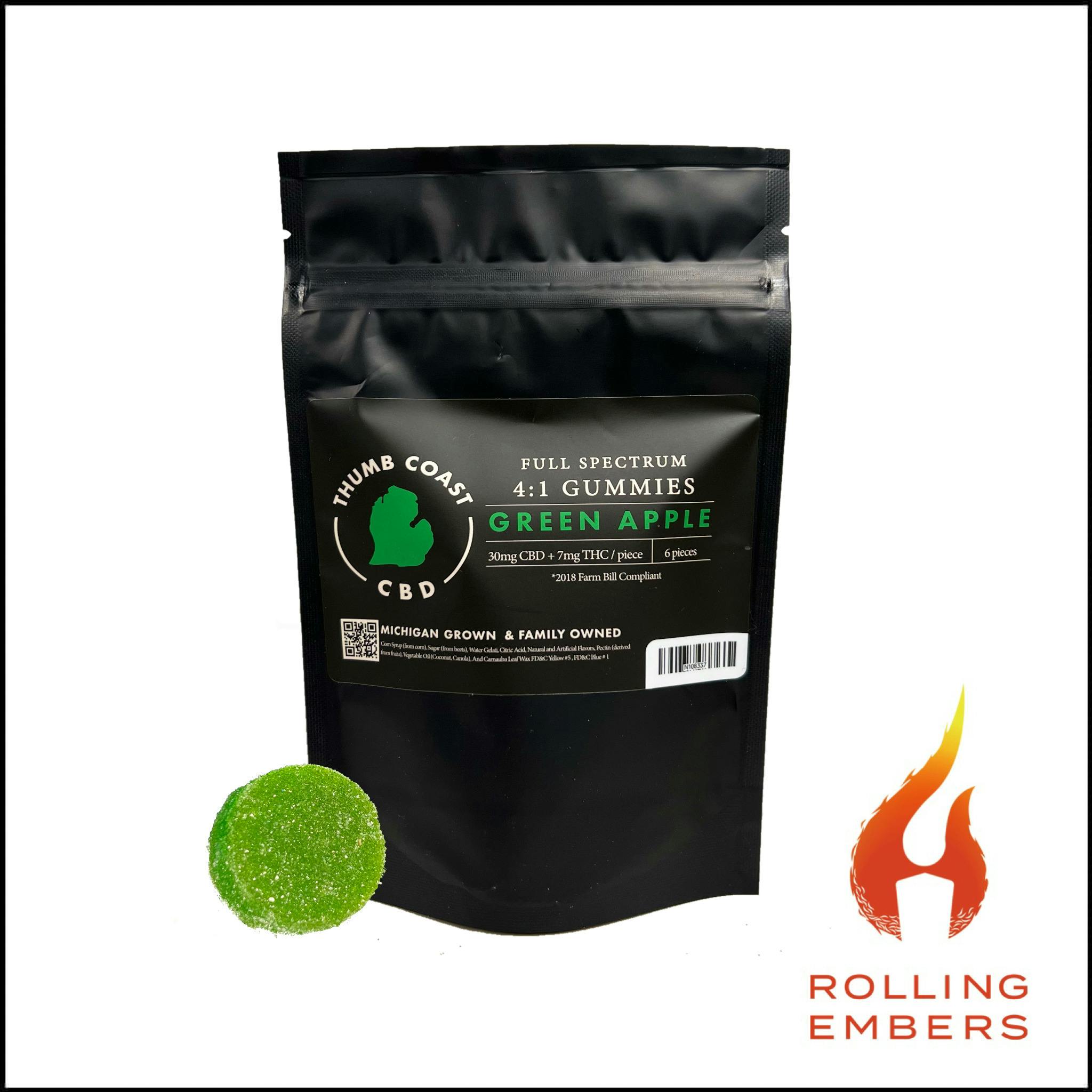 Thumb Coast | 4:1 Gummies | Green Apple