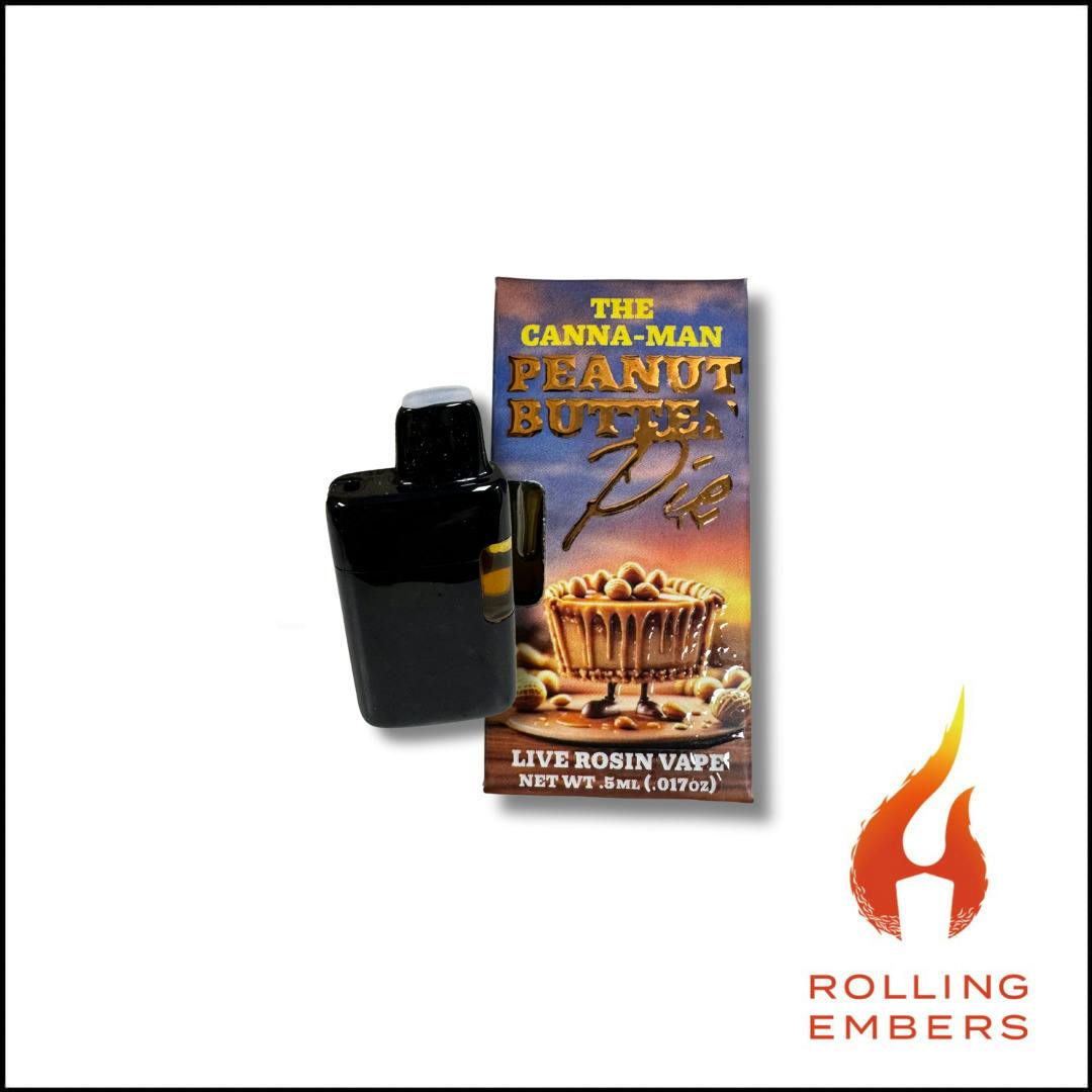 The Canna-Man | Peanut Butter Pie Live Rosin | .5g | Disposable Vape