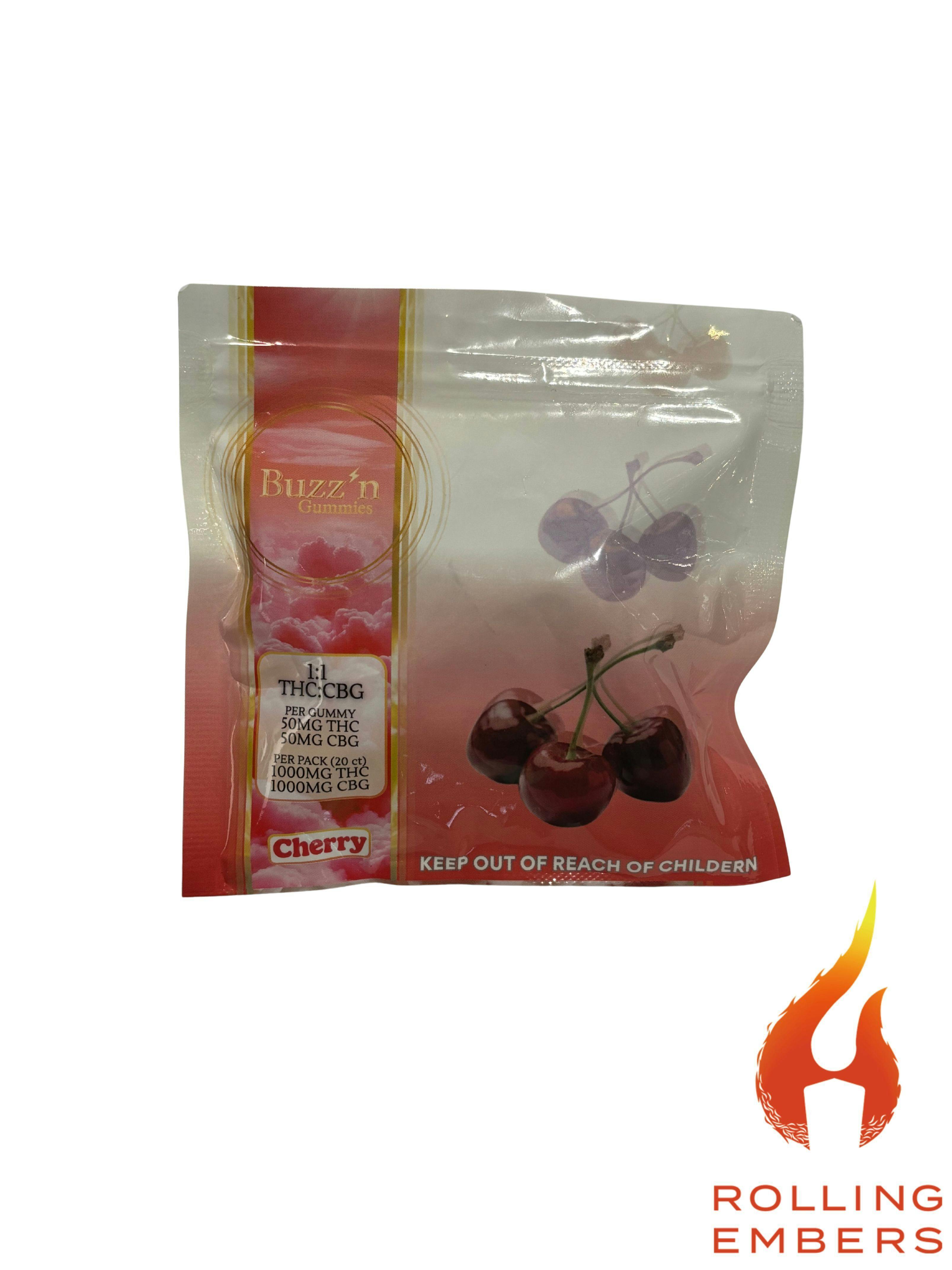 Buzz'n Gummies | Cherry | 1:1 THC:CBG Edible