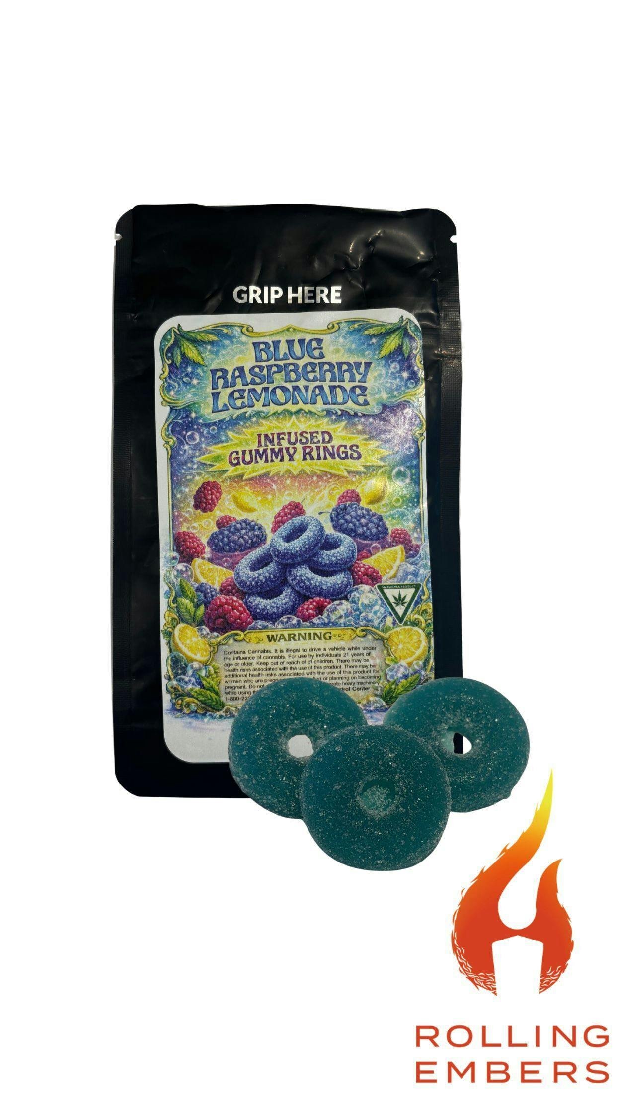 Gradient | Blue Raspberry Lemonade Rings | Pre-Packed