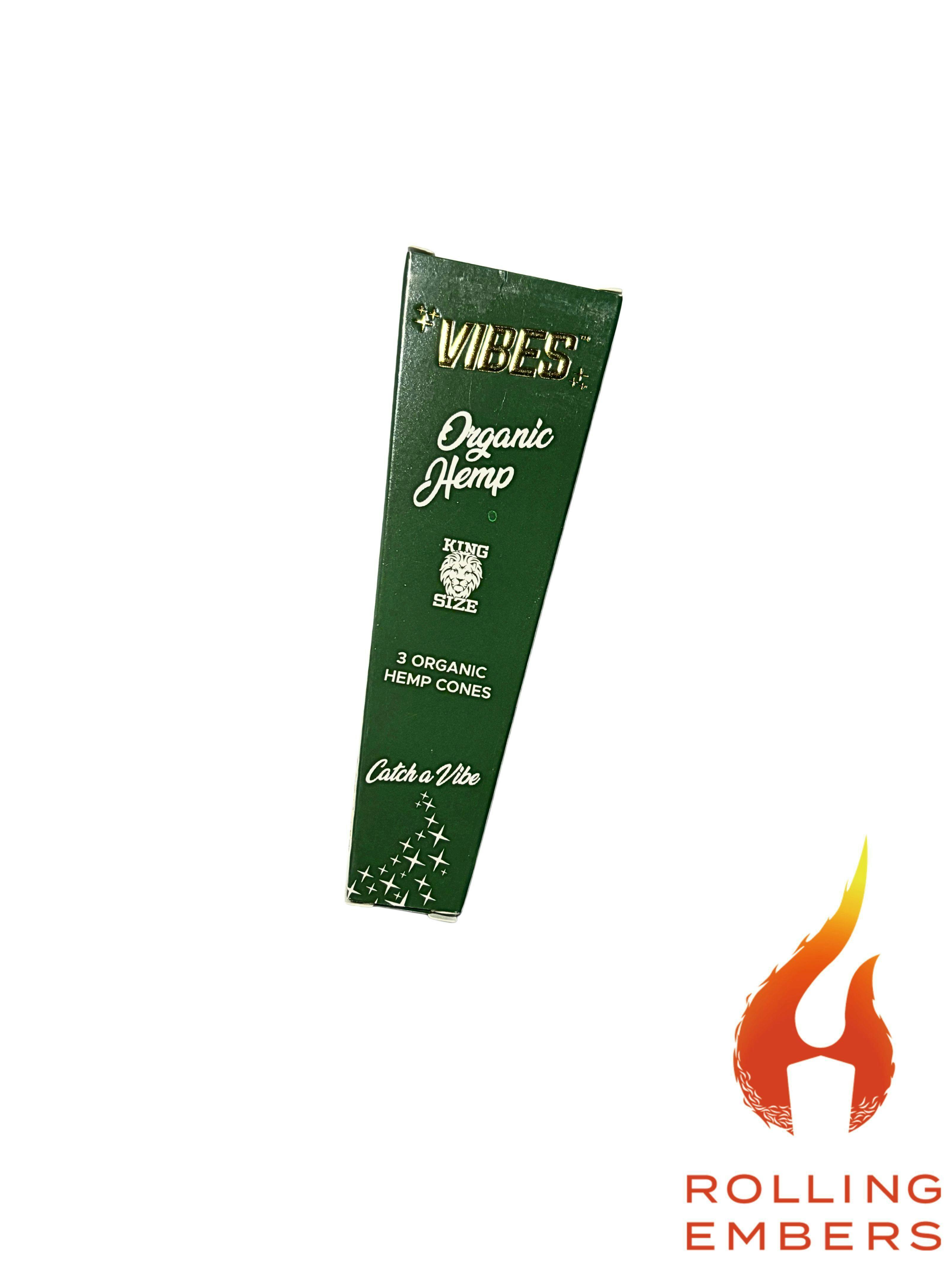 Vibes | King Size Cones (3 pk) | Organic Hemp at Rolling Embers