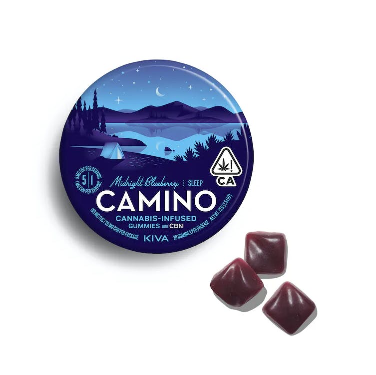 Kiva Camino Gummies Midnight Blueberry