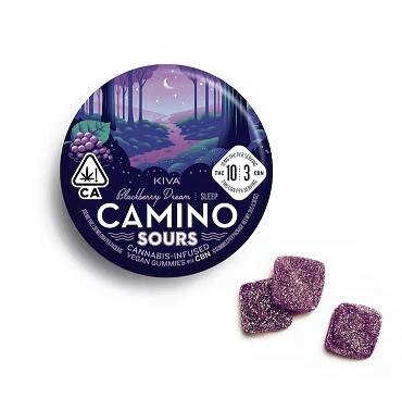Kiva Camino Sour Gummies Blackberry Dream CBN