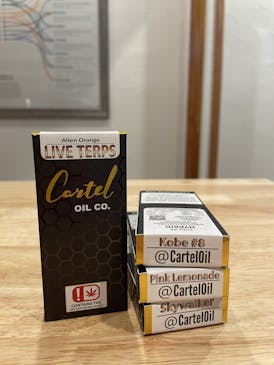 Cartel Oil Co | 510 Cartridge | Distillate | Live Terps | Hybrid | Alien Orange | 1g