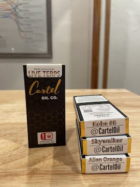 Cartel Oil Co | 510 Cartridge | Distillate | Live Terps | Hybrid | Pink Lemonade | 1g