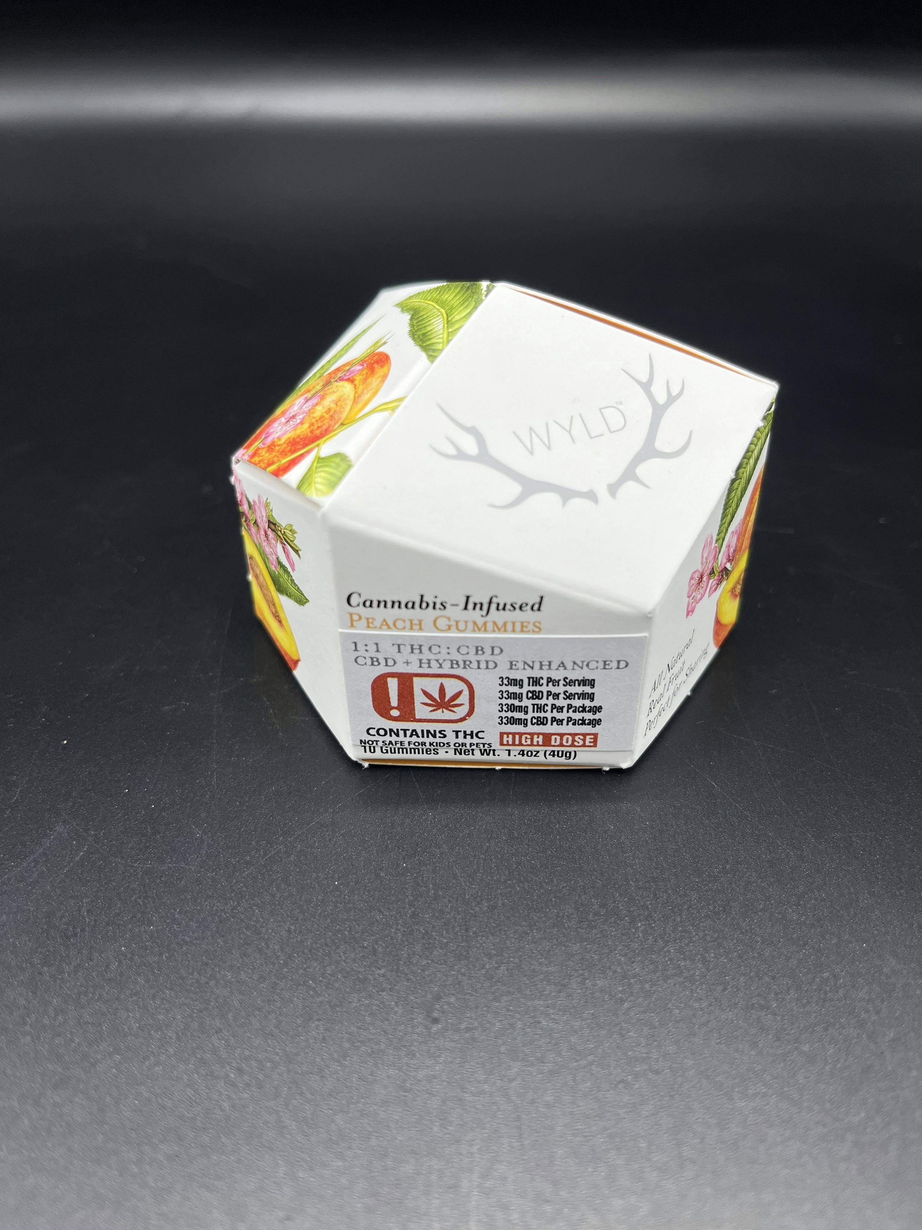 Wyld - 300mg Peach 1:1 CBD Gummies